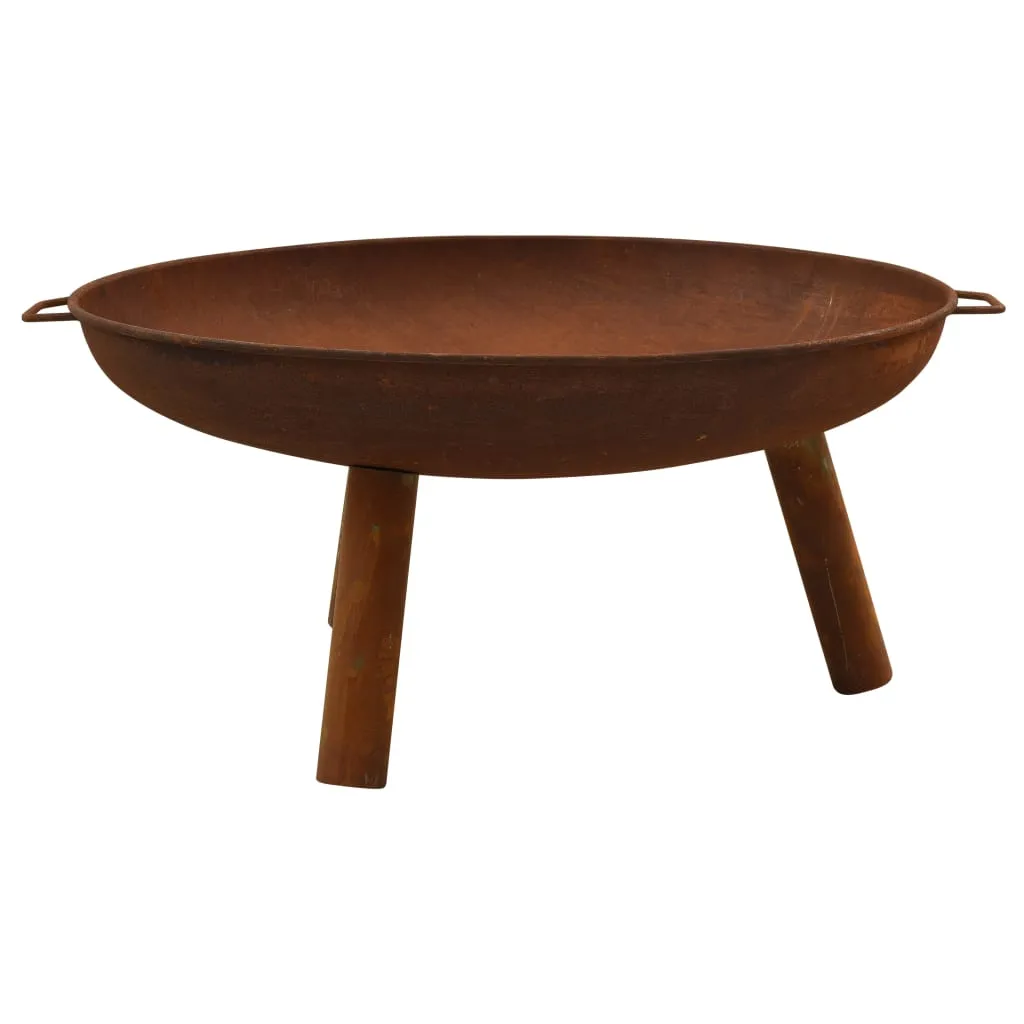vidaXL Fire Pit Fireplace for Camping Picnic Firebowl Outdoor Patio Steel