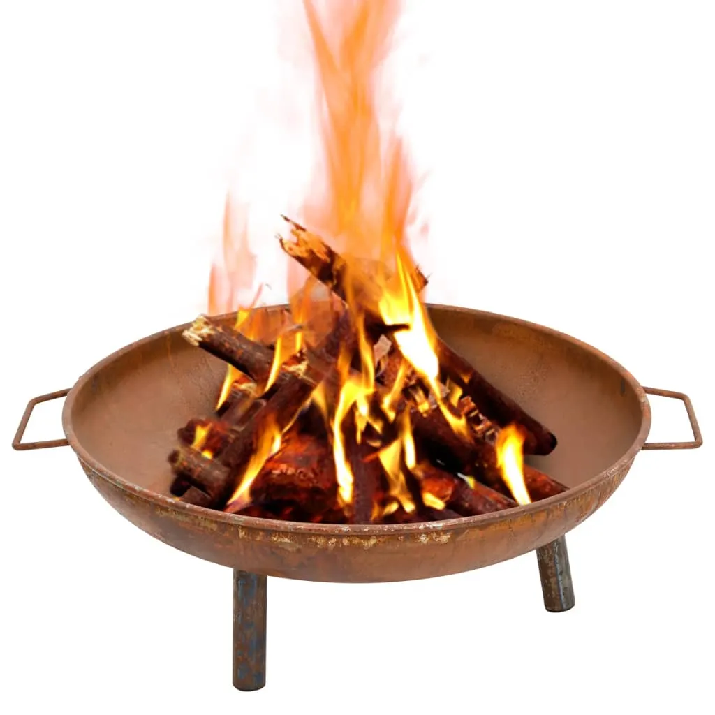 vidaXL Fire Pit Fireplace for Camping Picnic Firebowl Outdoor Patio Steel