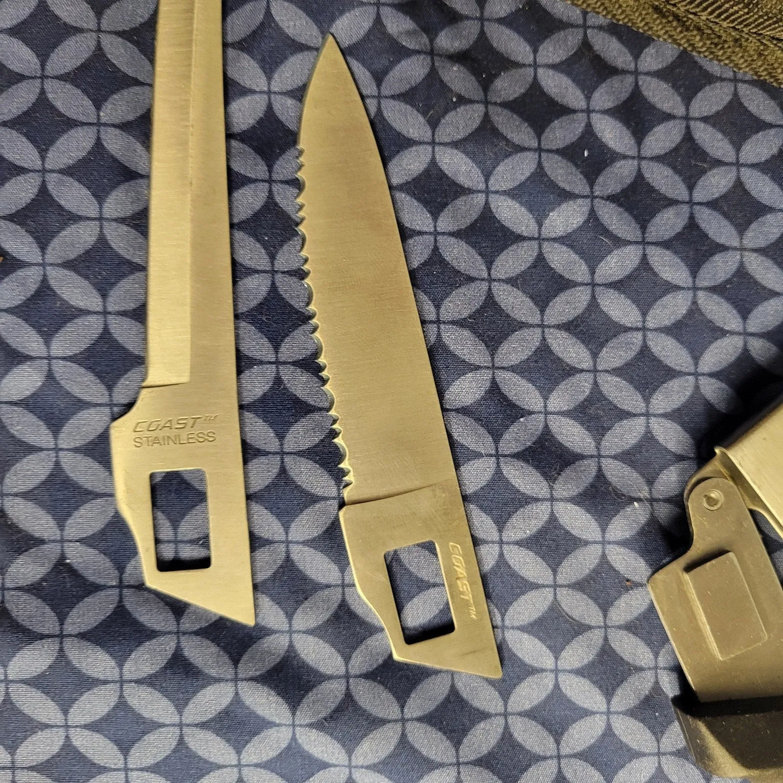 Vintage Coast 3 Blade Interchangeable Fillet Knife Set with Sheath USED