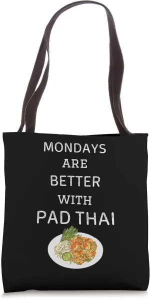 Vintage Mondays Are Better With Pad Thai Retro Pad Thai Tote Bag