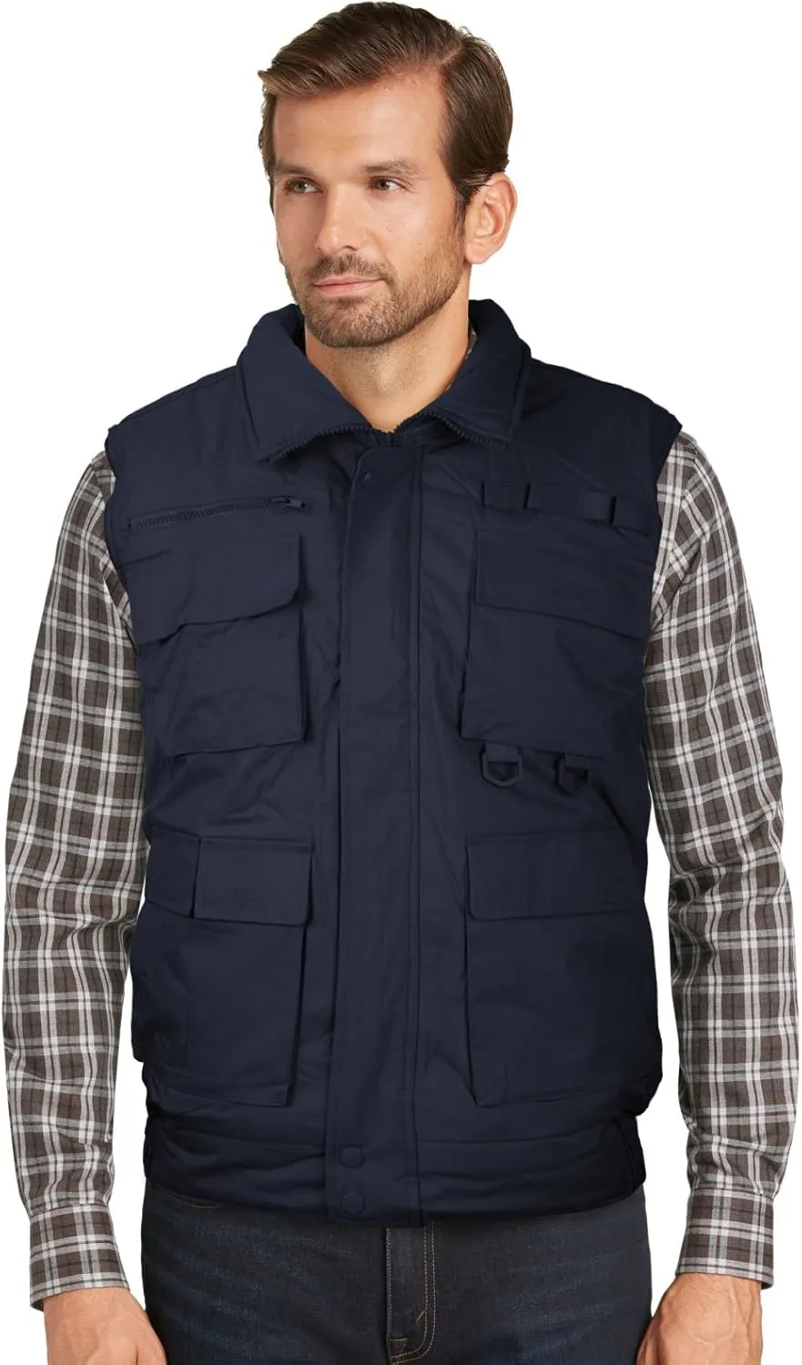vkwear Men's Premium Multi Pocket Zip Up Military Fishing Hunting Utility Tactical Vest