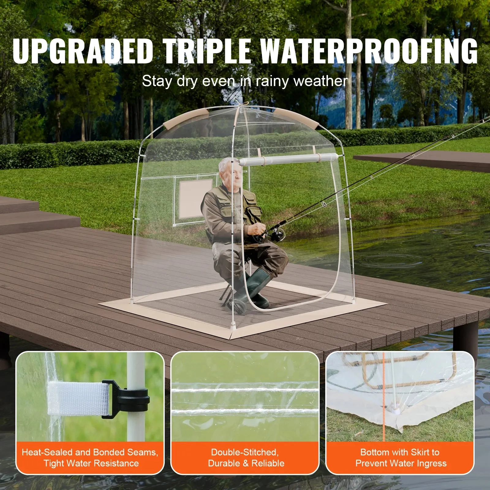 Weatherproof Instant Bubble Clear View Tent Shelter For Sporting
