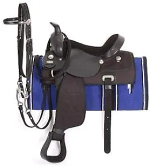 Western Barrel Racing Handmade Synthetic Cordura Horse Saddle Lightweight Trail Tack Equestrian Get Matching Headstall, Breastplate & REINS, Pad Size 10"-18" inches Seat Available, FRS20