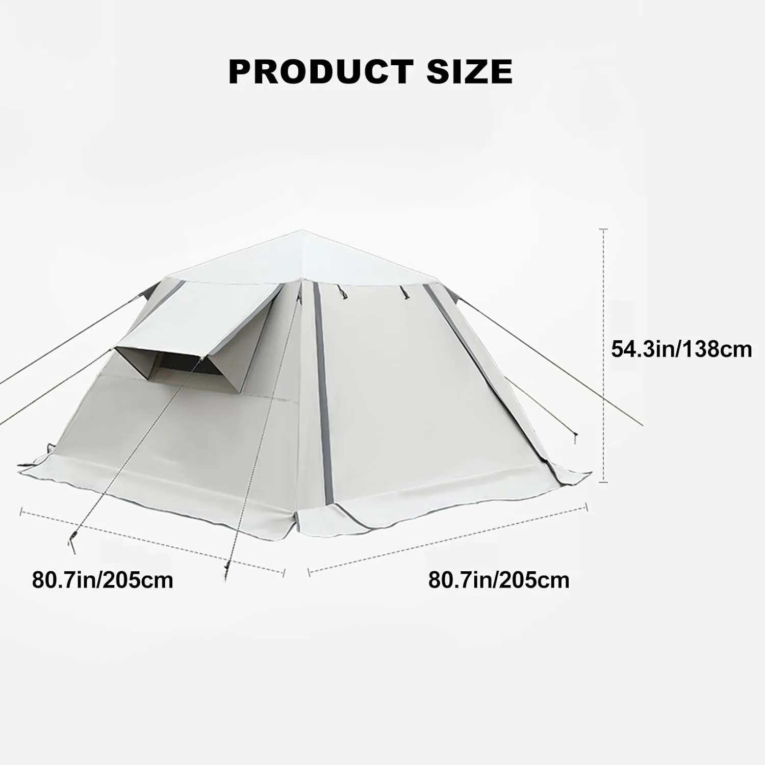 WHYATT Camping Tent, 4 Person Tent，Backpacking Tent, Included Rainfly Blocks Wind & Rain, Tent for Camping, Festivals, Backyard