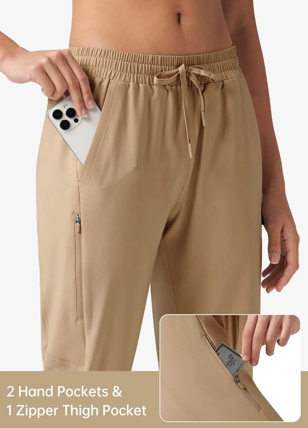 Willit Womens 15" Long Shorts Below Knee Length Capri Hiking Cargo Lightweight Quick Dry Water Resistant Zipper Pocket