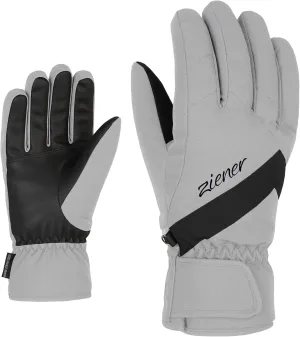 Women's Alpine Ski Leather Gloves KAITI Grey