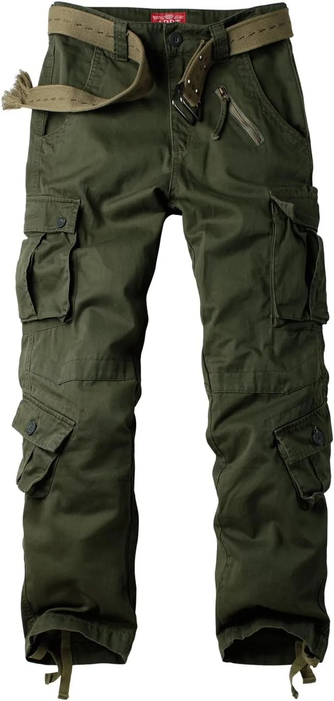 Women's Cotton Casual Military Army Cargo Combat Work Pants with 8 Pocket