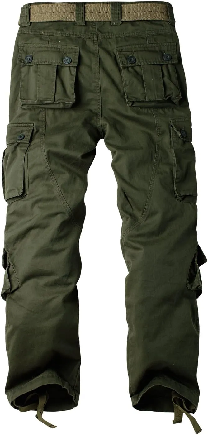 Women's Cotton Casual Military Army Cargo Combat Work Pants with 8 Pocket