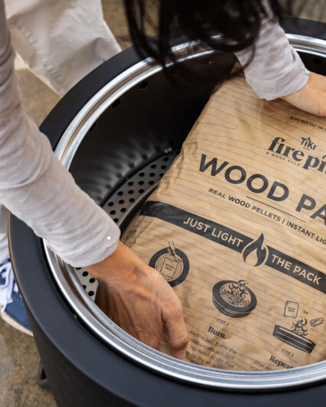 Wood Pack – 3-Pack Wood Pellets for Smokeless Fire Pits, Easy-to-Use Fire Pit Fuel for Outdoor Heating & Camping, 30  Minute Burn Time, Made in The USA