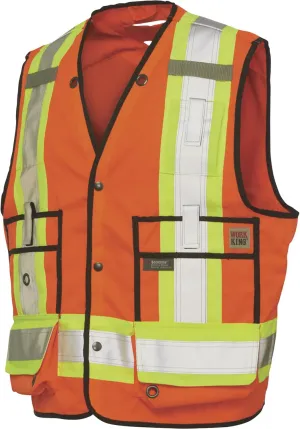 Work King Men's Hi-Vis Surveyor Vest