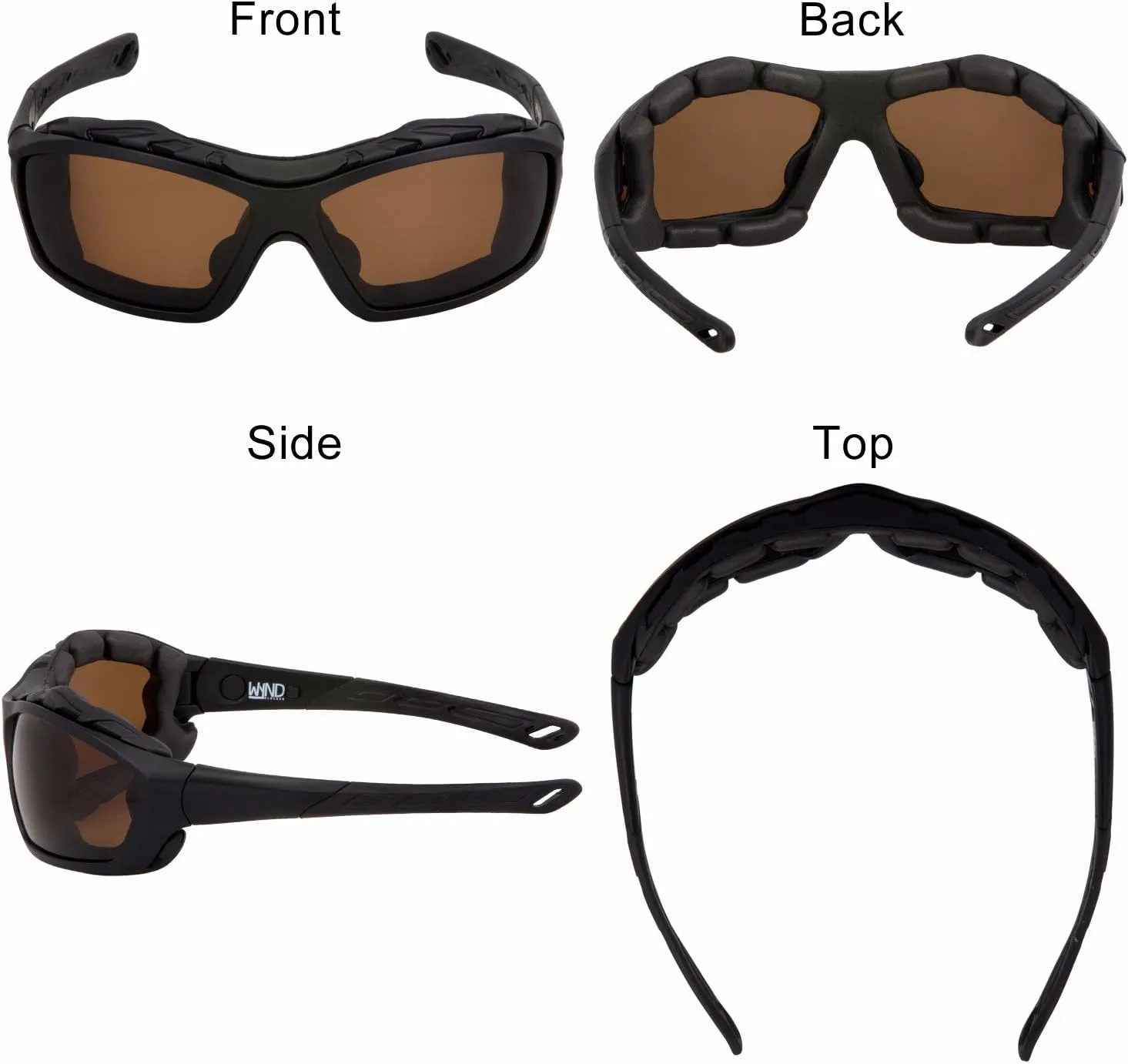 WYND Blocker Polarized Riding Sunglasses Extreme Sports Wrap Motorcycle Glasses