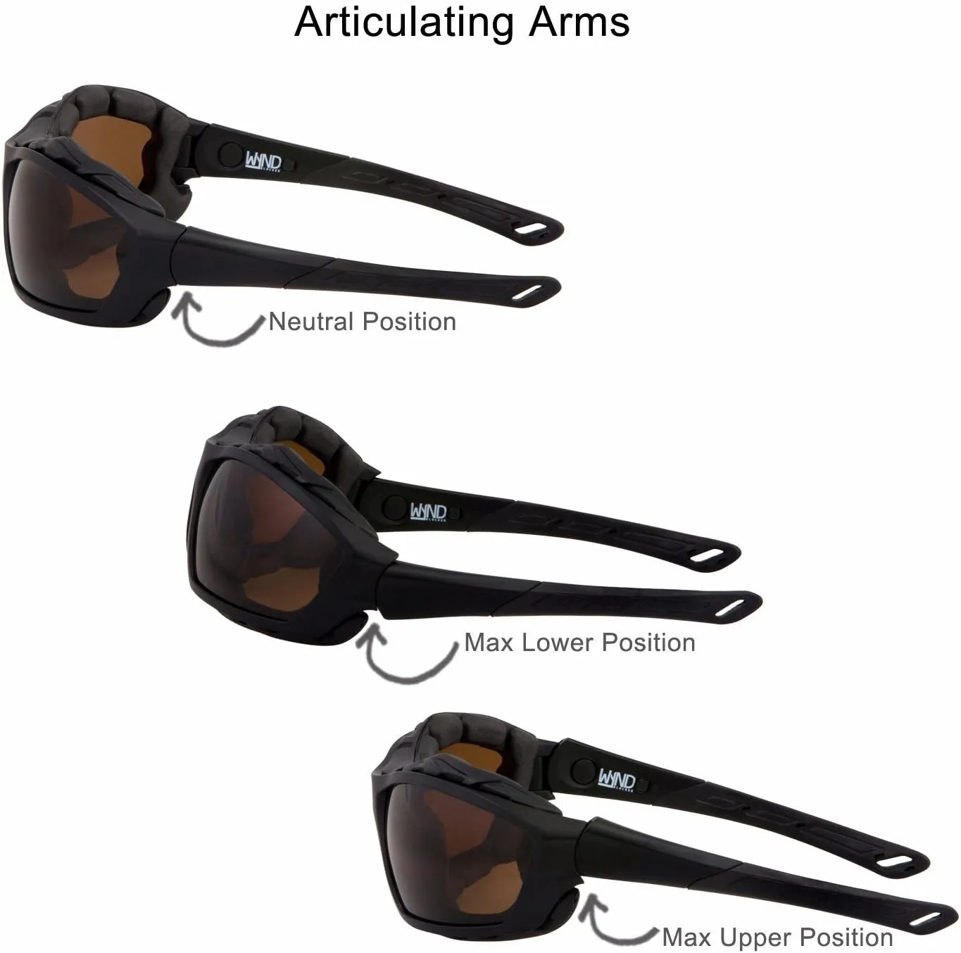 WYND Blocker Polarized Riding Sunglasses Extreme Sports Wrap Motorcycle Glasses