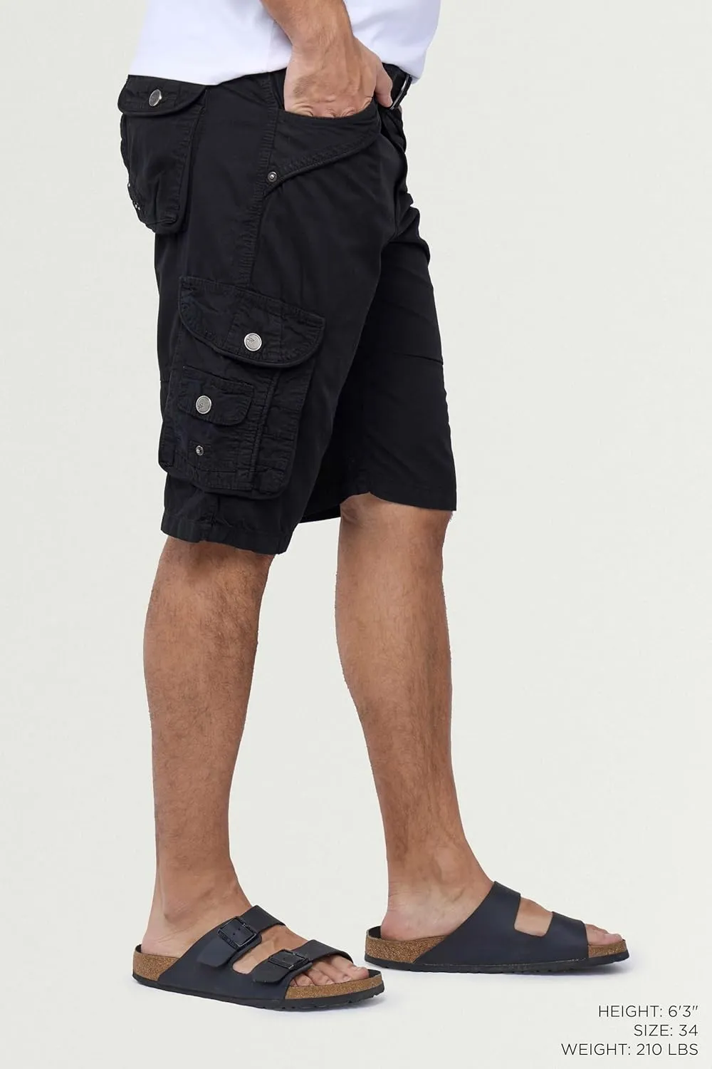 X RAY Mens Cargo Shorts Camo & Solid Colors 12.5" Inseam Knee Length Classic Fit Multi Pocket (Big and Tall Shorts for Men)