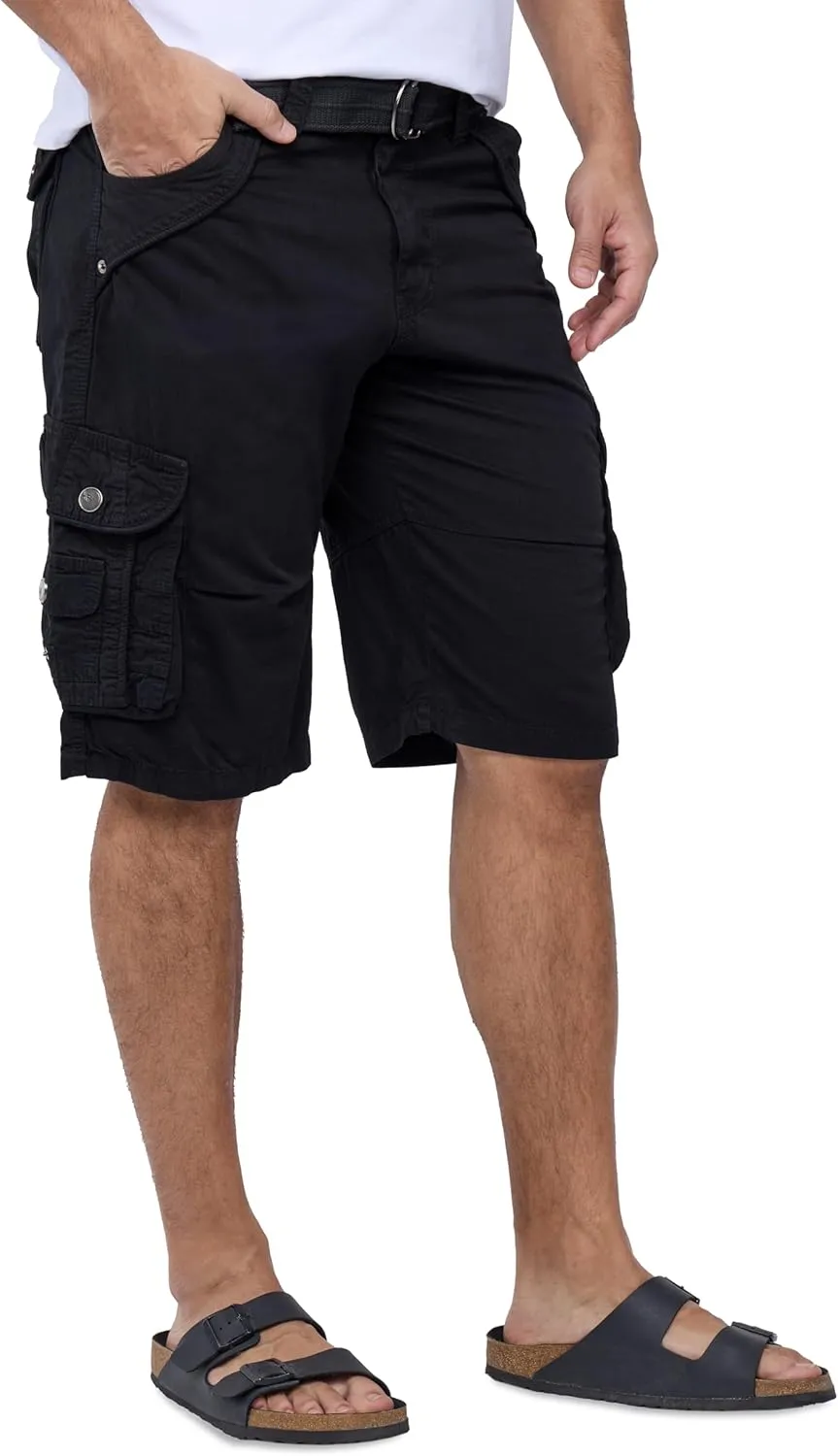 X RAY Mens Cargo Shorts Camo & Solid Colors 12.5" Inseam Knee Length Classic Fit Multi Pocket (Big and Tall Shorts for Men)