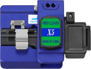 X5 blue Optical Fiber Cleaver High precision stripping tool Fiber optic cable cutter 16 cutting points 48000 times Hot melt Cold joining Fiber cutting knife