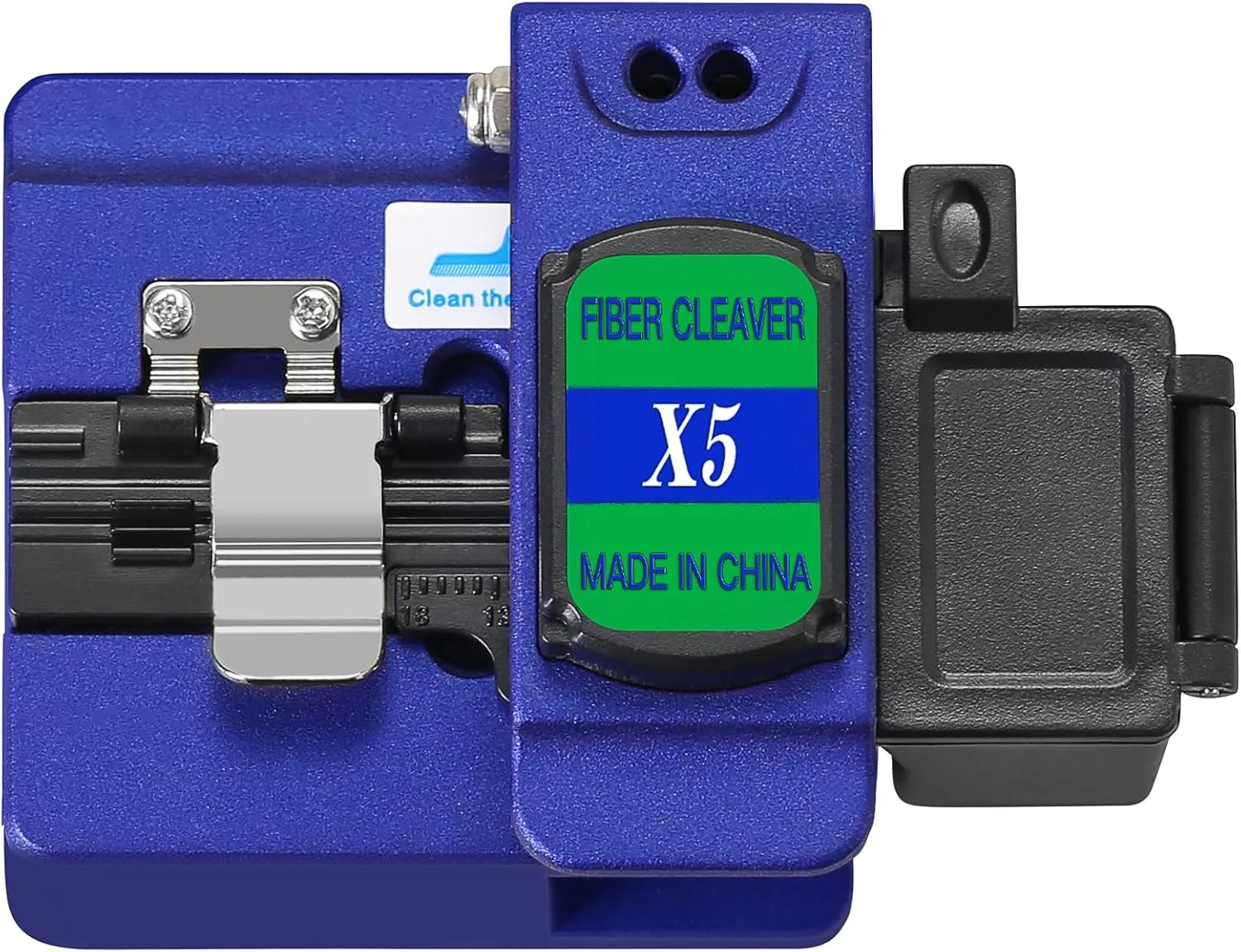 X5 blue Optical Fiber Cleaver High precision stripping tool Fiber optic cable cutter 16 cutting points 48000 times Hot melt Cold joining Fiber cutting knife
