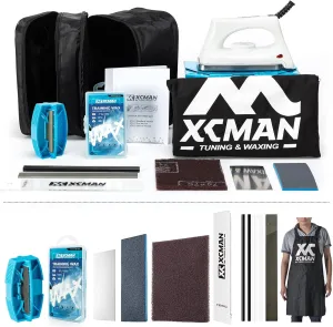 XCMAN Complete Ski Snowboard Tuning and Waxing Kit with Waxing Iron,Universal Wax,Edge Tuner,Brush,Wax Scraper,Ptex