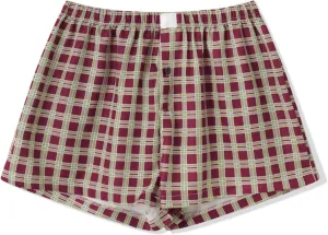 Y2k Women Gingham Boxer Shorts Low Rise Micro Pajamas PJ Sleep Short Pants Plaid Sleepwear Sleeping Lounge Bottoms