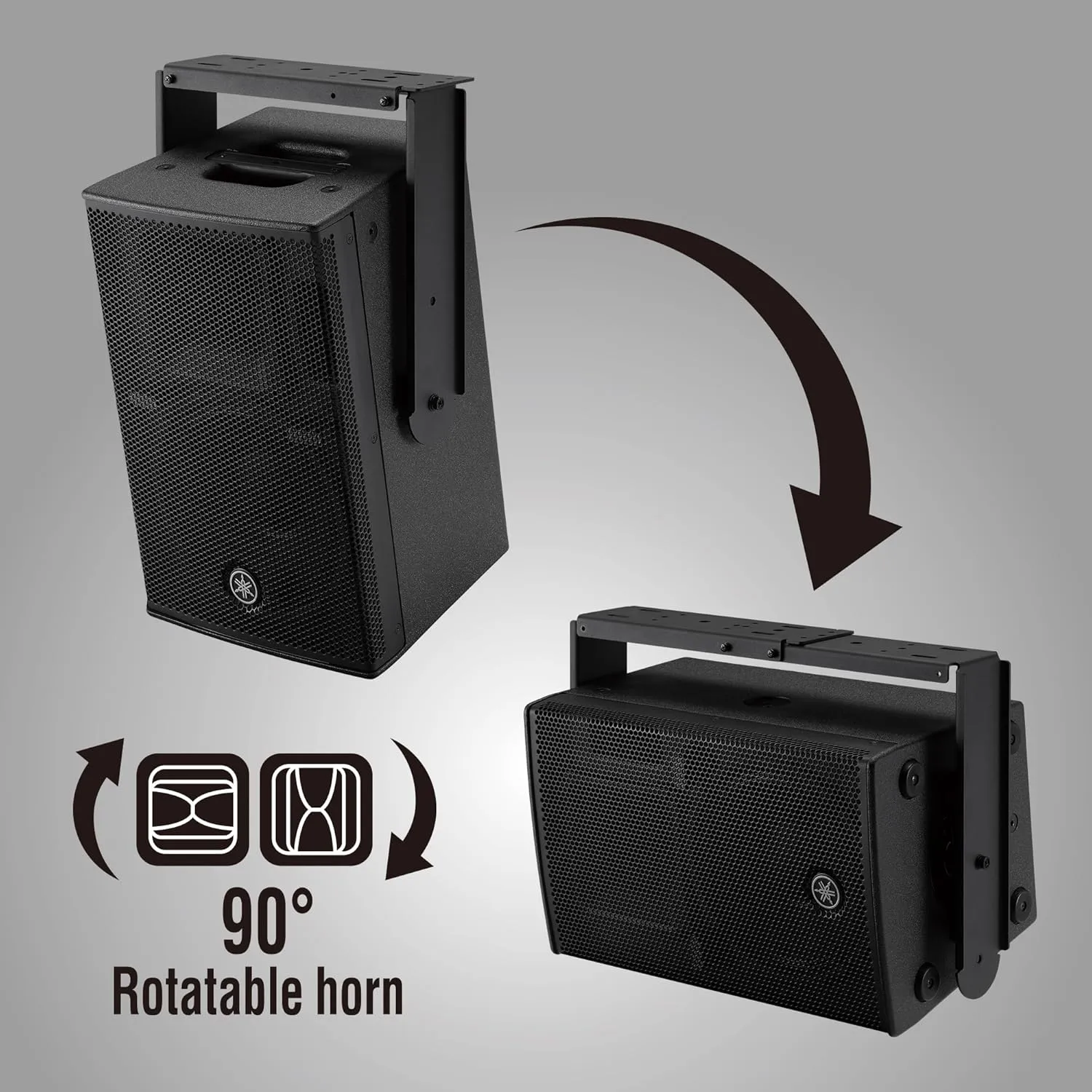 Yamaha DHR Series Powered Speaker, 1000W, 12" LF 1.4" HF Plywood Enclosure and Integral Rigging