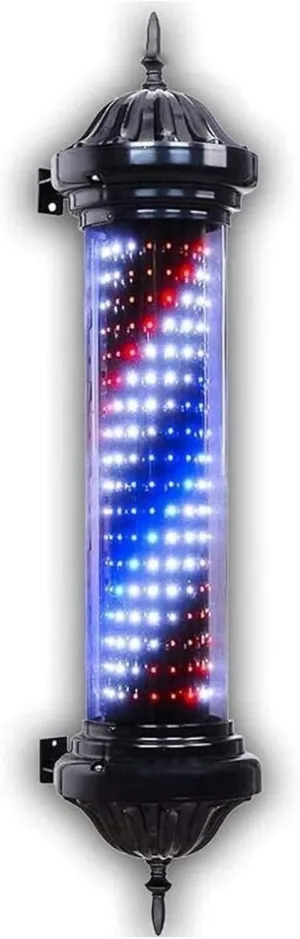 YKLL Barber Pole Light Outdoor Wall Lamp Led Barber Pole Light Retro Wall-Mounted Lamp Salon Lighting Neon Red White Blue Stripes Barbershop Hair Salon Hairdressing Sign Barber Shop Pole