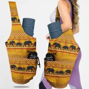 Yoga Mat Bag Yoga Tote Bag with Large Waterproof Zipper Pocket and Drawstring Pocket Yoga Mat Bag Carrier Fit Most Size Mats and All You Stuff