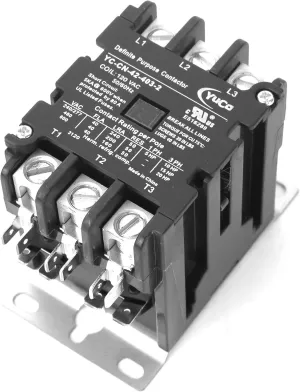 Yuco YC-CN-42-403-2 3-Pole 40-Amp Definite Purpose Contactor 120V Coil fits Siemens Furnas 42CF35AF